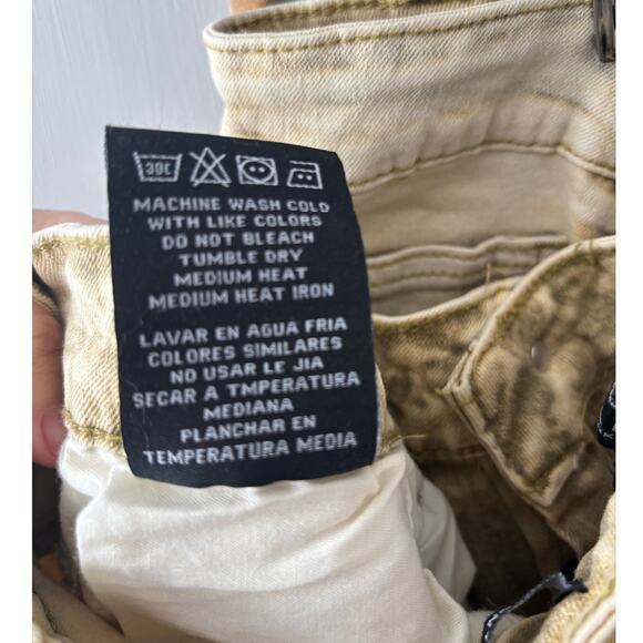 Waimea New York Men's Tan Distressed Skinny Fit Jeans Size 38x32 NWT - Picture 6 of 6